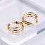 Elegant Heart Gold Stainless Steel 18K Plated Irregular Hoop Earrings for Women