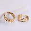 Elegant Heart Gold Stainless Steel 18K Plated Irregular Hoop Earrings for Women