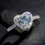 Heart Shape Zircon Silver Plated Women's Ring