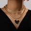 Heart Shape Double Layer Pendant Necklace for Women