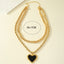 Heart Shape Double Layer Pendant Necklace for Women