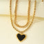 Heart Shape Double Layer Pendant Necklace for Women