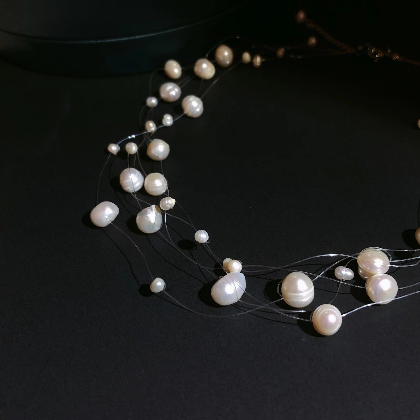 Freshwater Pearl Multi-Layer Beaded Necklace for Women