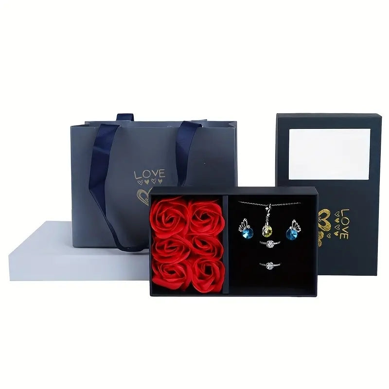 Modern Square Jewelry Packaging Bags and Boxes for Valentine's, Mother's Day, and Birthday Gifts