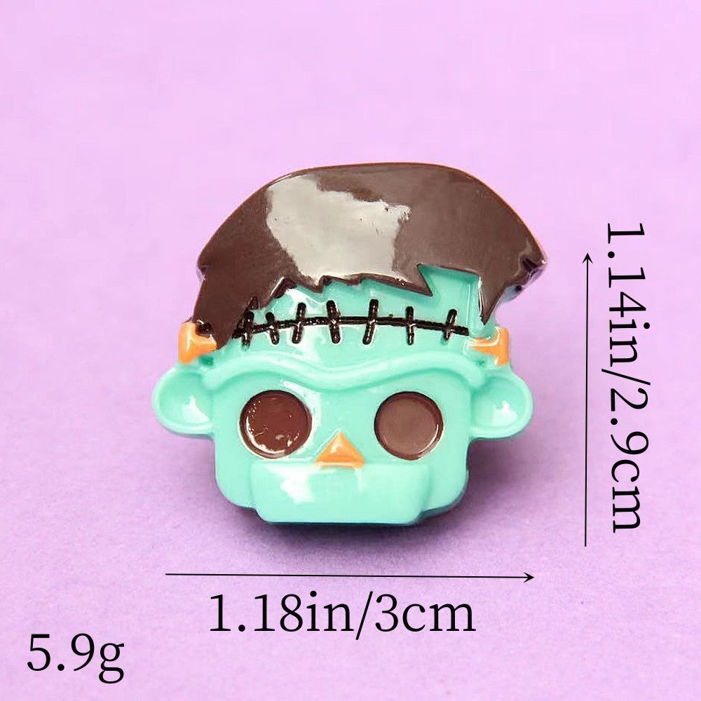 Lady Pumpkin Ghost Resin Enamel DIY Jewelry and Phone Case Accessories