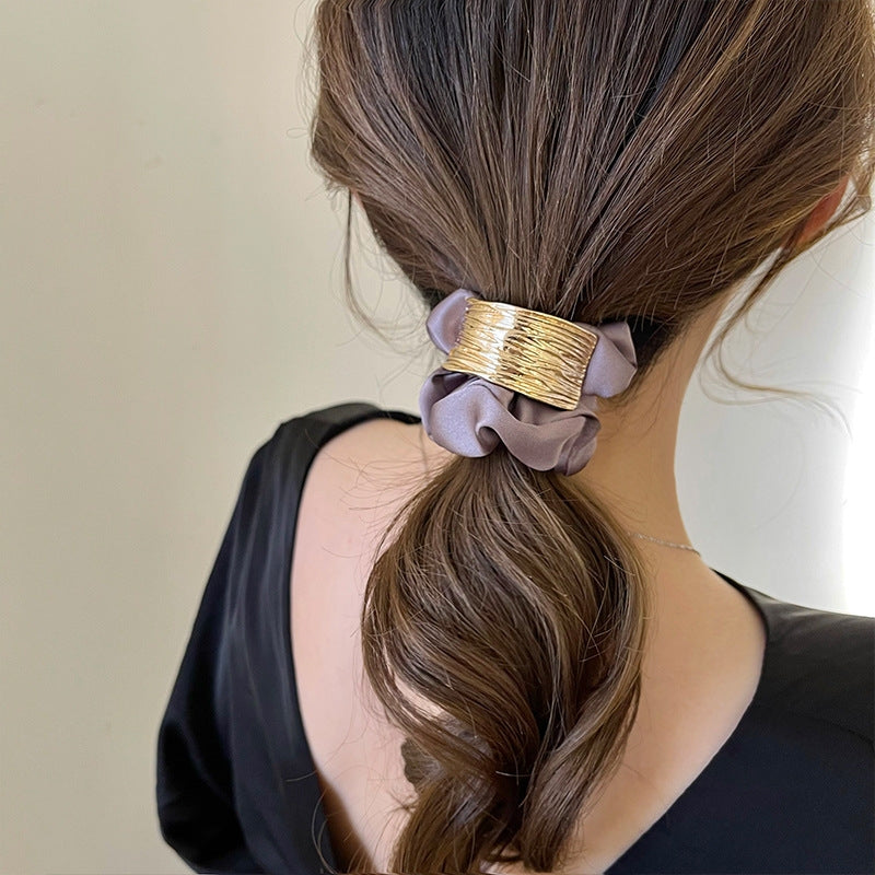 Elegant Metal Arch Hair Tie - Rectangle Alloy Plating Ponytail Holder