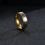 Ladies' Geometric Stainless Steel Couple Rings - Gold Plated Finish