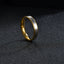 Ladies' Geometric Stainless Steel Couple Rings - Gold Plated Finish