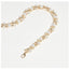 Women's Solid Color Alloy Chain Belt with Pearl Embellishments