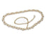 Women's Solid Color Alloy Chain Belt with Pearl Embellishments