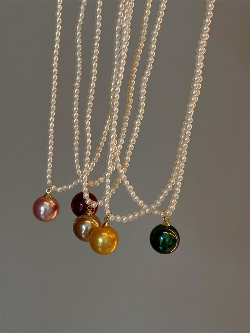 Elegant Pearl Beaded Pendant Necklace for Women