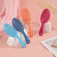 Solid Color Plastic Hair Comb - Hollow Design, Detangling & Hairdressing Tool, Candy Color, Wet & Dry Use