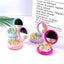 Lady Solid Color Folding Airbag Hair Comb with Mirror - Portable Massage Hairdressing Tool