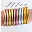 Elegant Gold Foil Silicone Women's Bangle Bracelet