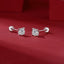 Solid Color Sterling Silver Moissanite Stud Earrings