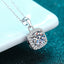 Sterling Silver Square Moissanite Zircon Pendant Necklace for Women