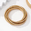 Geometric Iron Stoving Varnish Snake Design Gold Open Cuff Bracelet for Women