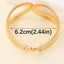 Geometric Iron Stoving Varnish Snake Design Gold Open Cuff Bracelet for Women