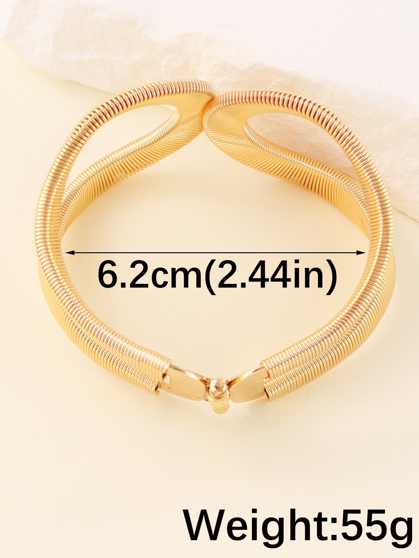 Lady Streetwear Geometric Iron Stoving Varnish Women's Bangle