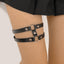 Leather Double Layer Geometric Gothic Leg Chain
