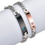 Personalized Stainless Steel Diamond Couple ID Bracelet