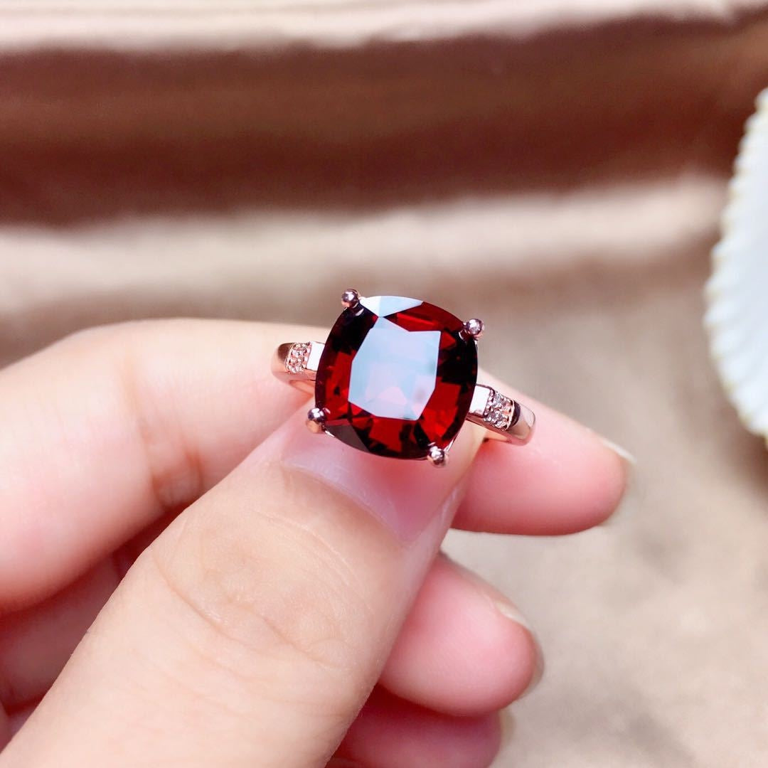 Live Broadcast Mozambique Garnet Open Ring - Pigeon Blood Red Gemstone Ring
