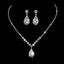 Luxurious Bridal Rhinestone Tassel Necklace and Earring Jewelry Set