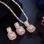 Luxurious Bridal Square Zirconia Jewelry Set in White Gold Plated Copper