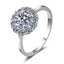 Luxurious 1 Carat Moissanite Sterling Silver Engagement Ring