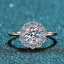 Luxurious 1 Carat Moissanite Sterling Silver Engagement Ring