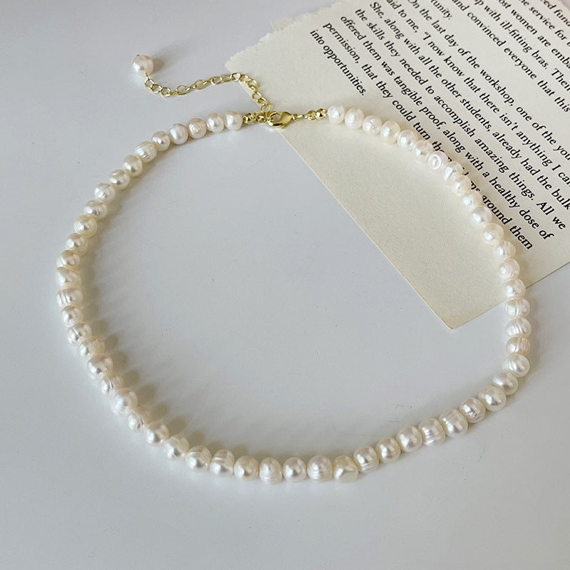 Luxurious Baroque Freshwater Pearl Geometric Necklace