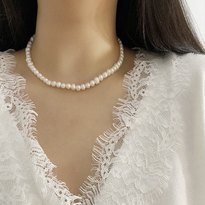 Luxurious Baroque Freshwater Pearl Geometric Necklace