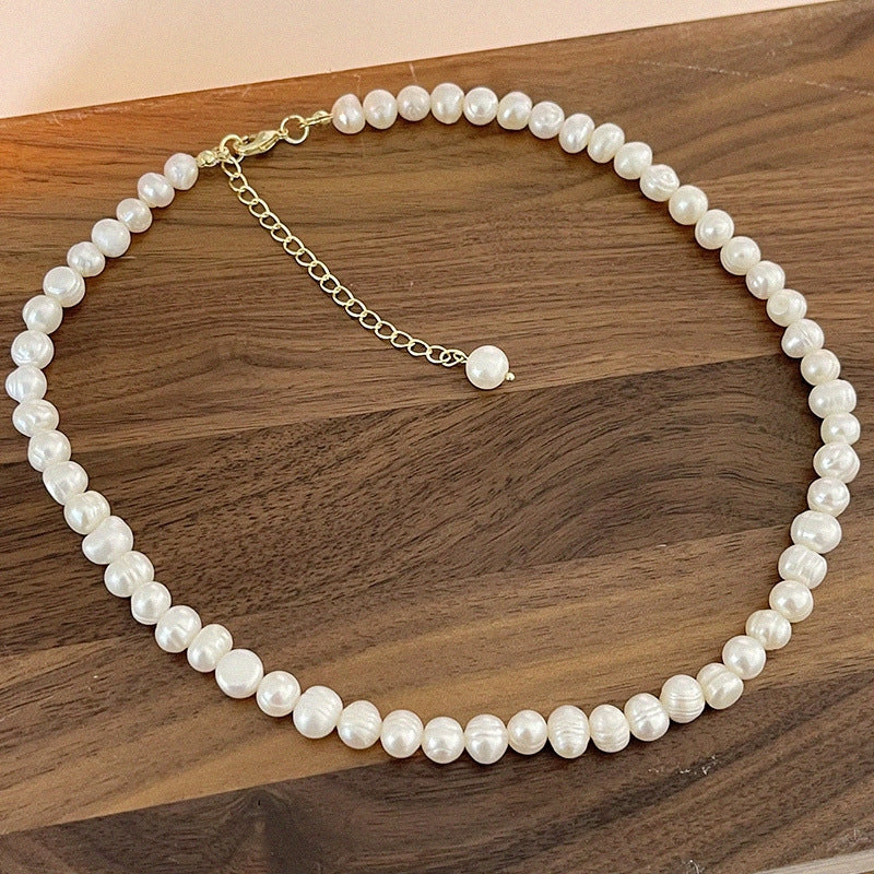 Luxurious Baroque Freshwater Pearl Geometric Necklace