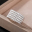 Luxurious Geometric Zircon Copper Multi-Row Women's Ring