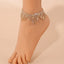 Luxurious Rhinestone Tassel Anklet for Women - Gold and Silver Plated Boho Beach Jewelry