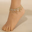 Luxurious Multi-layer Rhinestone Tassel Women's Anklet - Gold & Silver Plated Beach Jewelry