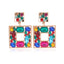 Luxurious Geometric Rhinestone Plated Alloy Women's Earrings