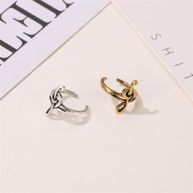 Retro Music Note Ear Cuff Clip-On Earrings for Men and Women