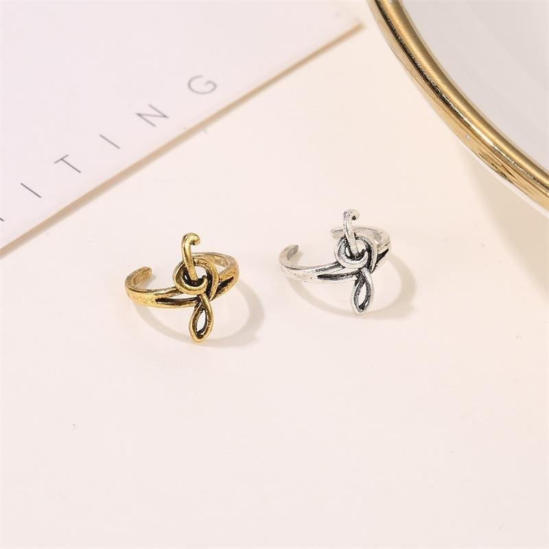 Retro Music Note Ear Cuff Clip-On Earrings for Men and Women