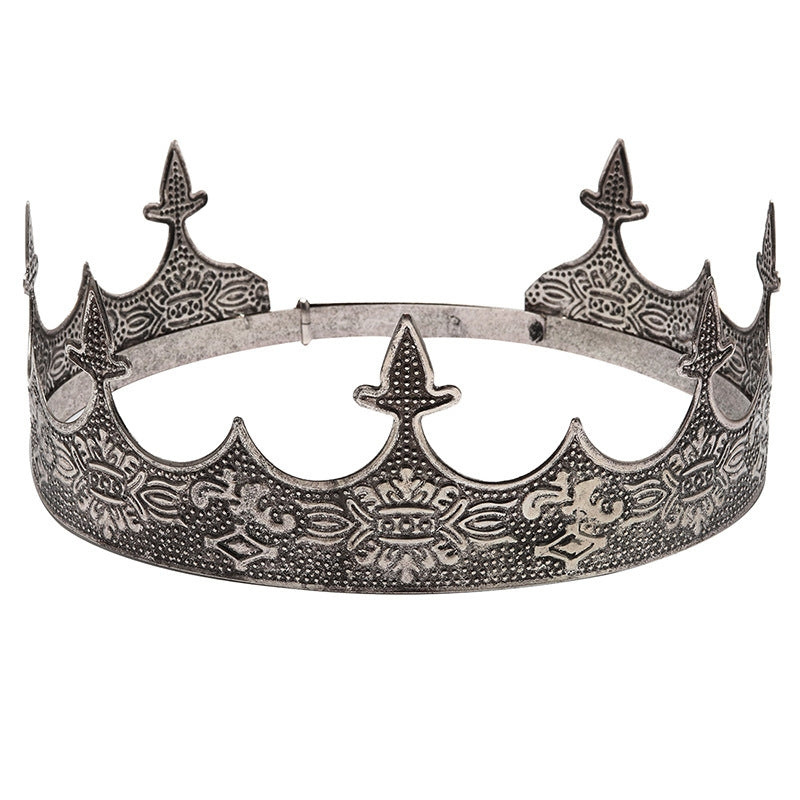 Men's Retro Palace Crown Tiara for Pageants and Performances