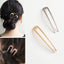 Metal U-Shaped Hairpin for Bun Hairstyles