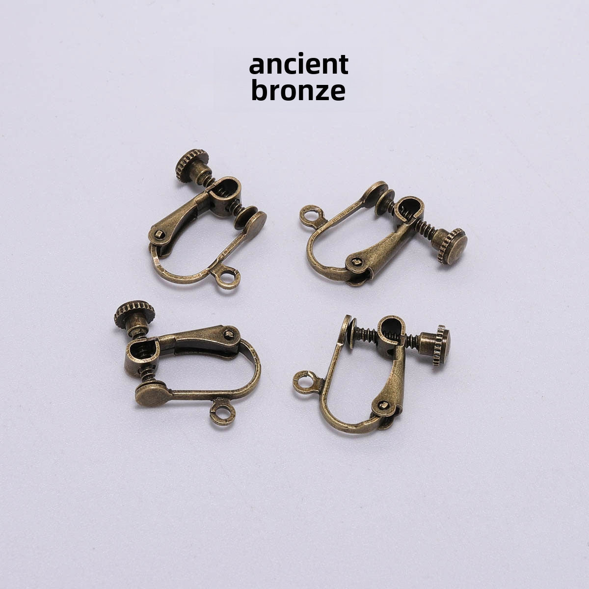 Adjustable Copper Screw Ear Clips for DIY Jewelry - No Piercing Required