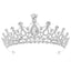 Metal Diamond Bridal Tiara with Rhinestones - Elegant Wedding Crown Headpiece