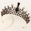 Metal Diamond Bridal Tiara with Rhinestones - Elegant Wedding Crown Headpiece