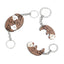 Modern Animal Metal Couple Keychain Set