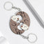 Modern Animal Metal Couple Keychain Set