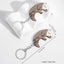 Modern Animal Metal Couple Keychain Set