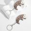 Modern Animal Metal Couple Keychain Set