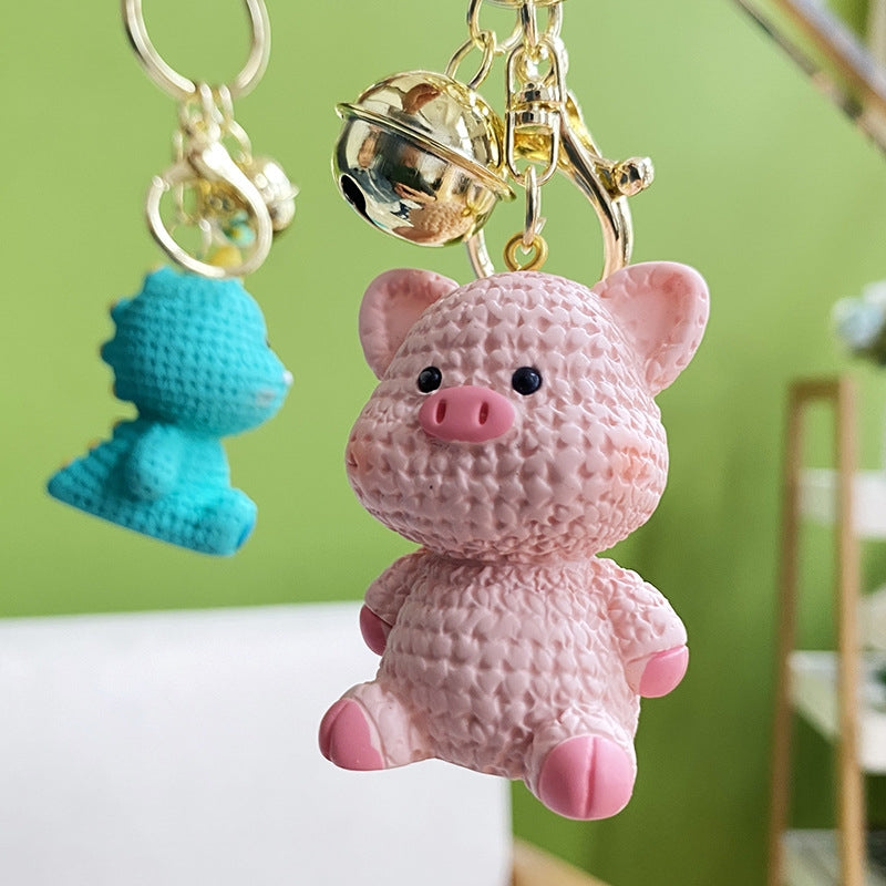 Modern Animal Resin Keychain Pendant for Bags and Cars