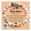 Modern Animal Paw Print Natural Stone Dog Mom Bracelet